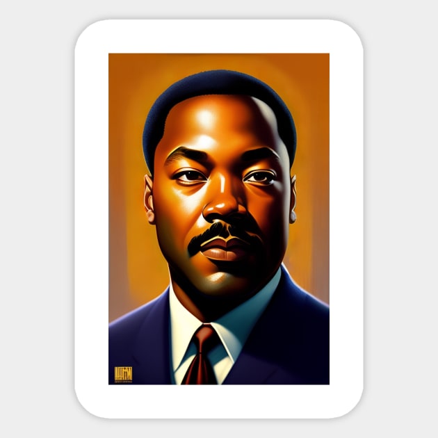 Black History Month Martin Luther King Jr Sticker by Fun and Cool Tees